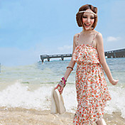 Lady Chiffon Holiday Long Beach Dress