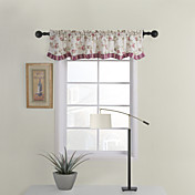 Red Floral Tailored Valance