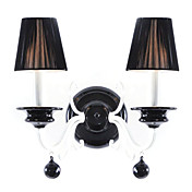 Elegant Ceramic Wall Lights with 2 Lights Black