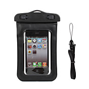 bolsa de pvc transparente impermeável com alça para o iphone 4 outros 4s (preto, 5m)