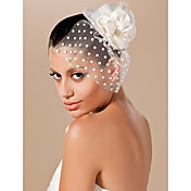 Kate Middleton orologio stile: flanella / pizzo / raso da sposa matrimonio cappello / casco (0.498-lm005)
