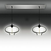 2 - Luz luzes de vidro modernos pendentes no projeto bolha preto