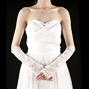Gorgeous Lace Half Finger Elbow Length With Embroidery Bridal Gloves (More Colors)