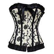 akryl / spandex med bowknot / udskrivning stropløs foran Busk lukning shapewear