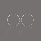 nydelig sølvfat kjedelig polish sirkel hoop earring