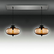 modernas luzes de vidro transparente com pingente 2 luzes no projeto bolha