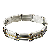 Men's Golden Stripe Titanium Steel Bracelet
