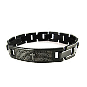 Bible Pattern Titanium Steel Bracelet (Assorted Colors)