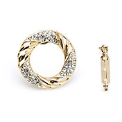 Beautiful Alloy With Rhinestones Round Brooch