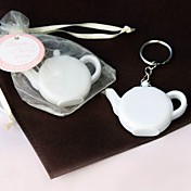 Love is Brewing' Teapot Tape Measure Keychain