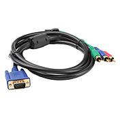 VGA Male to 3-RCA Male Shielded Cable (1.5M)