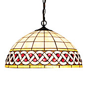 2 - Licht Tiffany hangende verlichting met Wave Ontworpen Fringe