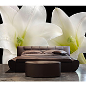 Witte lelies Moderne Botanische Natuur Mural