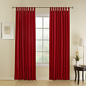 (To paneler) moderne rød stripe energisparing gardiner