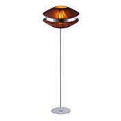 60W Comtemporary Farbric Floor Light with 1 Light in Round