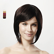 sin tapa corto bob negro 100% huamn peluca de cabello 5 colores a elegir