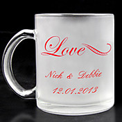 Personalized Frosted Glass - Love
