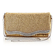 Cetim elegante com strass noite bolsa / Embreagens (mais cores)