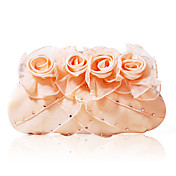Fold Flower Decoration Matt Satin Materials Evening Bags/ Lady Hand Bag More Colors Available