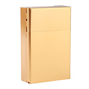 alumínio cigarreira de ouro (detém 20 cigarros)