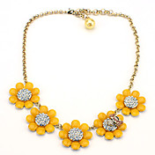 Gorgeous Alloy With Five Flowers Women's Necklace