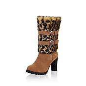Beautiful Suede Chunky Heel Mid-Calf Boots With Buckle Party/Evening Shoes (More Colors)