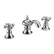 Deck-type 3-hole Bathroom Sink Faucet(Chrome Finish)