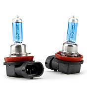 H11 Super White Car Light Bulbs 100 (2-Pack/DC 12V)