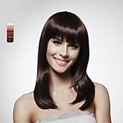 sin tapa cabello humano 100% hasta los hombros al estilo bob peluca de pelo 5 colores a elegir
