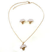 Amazing Alloy With Crystal Basket Of Flowers Women's Jewelery Set Including Necklace,Earrings (More Colors)