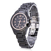 donne in ceramica orologio analogico da polso al quarzo (nero)