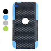 design in plastica staccabile e custodia in silicone per iPod touch 4 (colori assortiti)