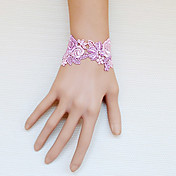 Handmade Pink Rose and Vine Lace Sweet Lolita Bracelet