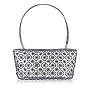 Charming Satin with Acryl Flower Evening Handbag/Wristlet(More Colors)