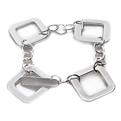 Fashion Silver Plated Four Squares Women's Bracelet
