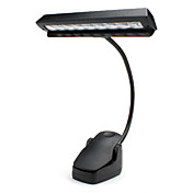 justerbar 2-modus 9-ledede bordlampe med klip og ac oplader (3xAA)