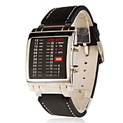 Men's PU Digital LED Wrist Watch (Black)