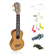 yadars - (ys-mh21) hoogwaardige massief mahonie sopraan ukelele met gigbag / string / picks / capo