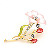 Beautiful Alloy With Rhinestones Flower Brooch