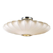 Modern 1 - Light Flush Mount Light in White Fibre