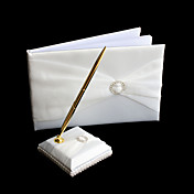 Rhinestone Wedding Guest Book And Pen Set