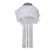 krystal semi flush mount med 3 lys