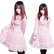 Long Sleeve Pink Cotton Sweet Lolita Coat with Bow