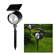 Solarbetriebene 4-LED White Light Rechargeable Plastic Garden Spotlight