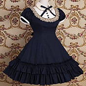 Short Sleeve Knee-length Cotton School Lolita Dress