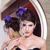Vakre Net Med Flower T-fascinators