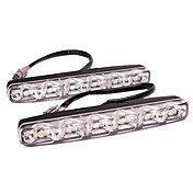 HT4 Car Light DRL em um par (3W, Lumen (LM) 300, temperatura de cor 6000-6500K, 12V, com 6 LEDs, luz branca)