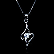 Fine smykker Lovely Zircon Sterling Sølv halskjede