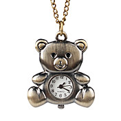 Lovely Alloy Bear Design Necklace Watch