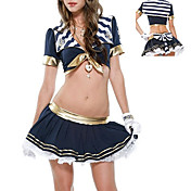 Sexy Navy Girl Stripe Fancy Dress Kostuum van Halloween